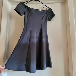 Elegant Gray Off-Shoulder Dress